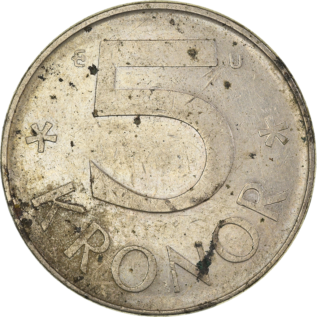 Moneda, Suecia, 5 Kronor, 1983