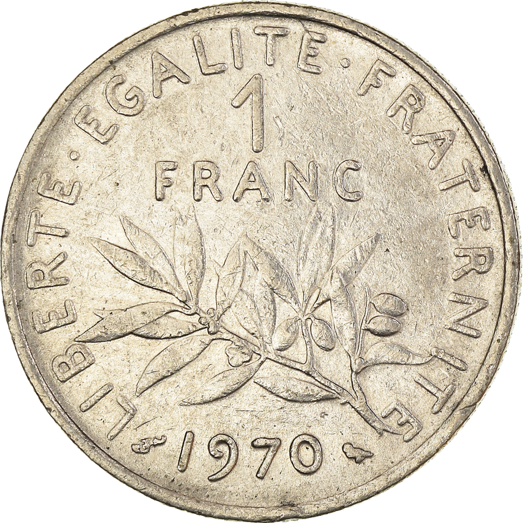 Moneda, Francia, Franc, 1970