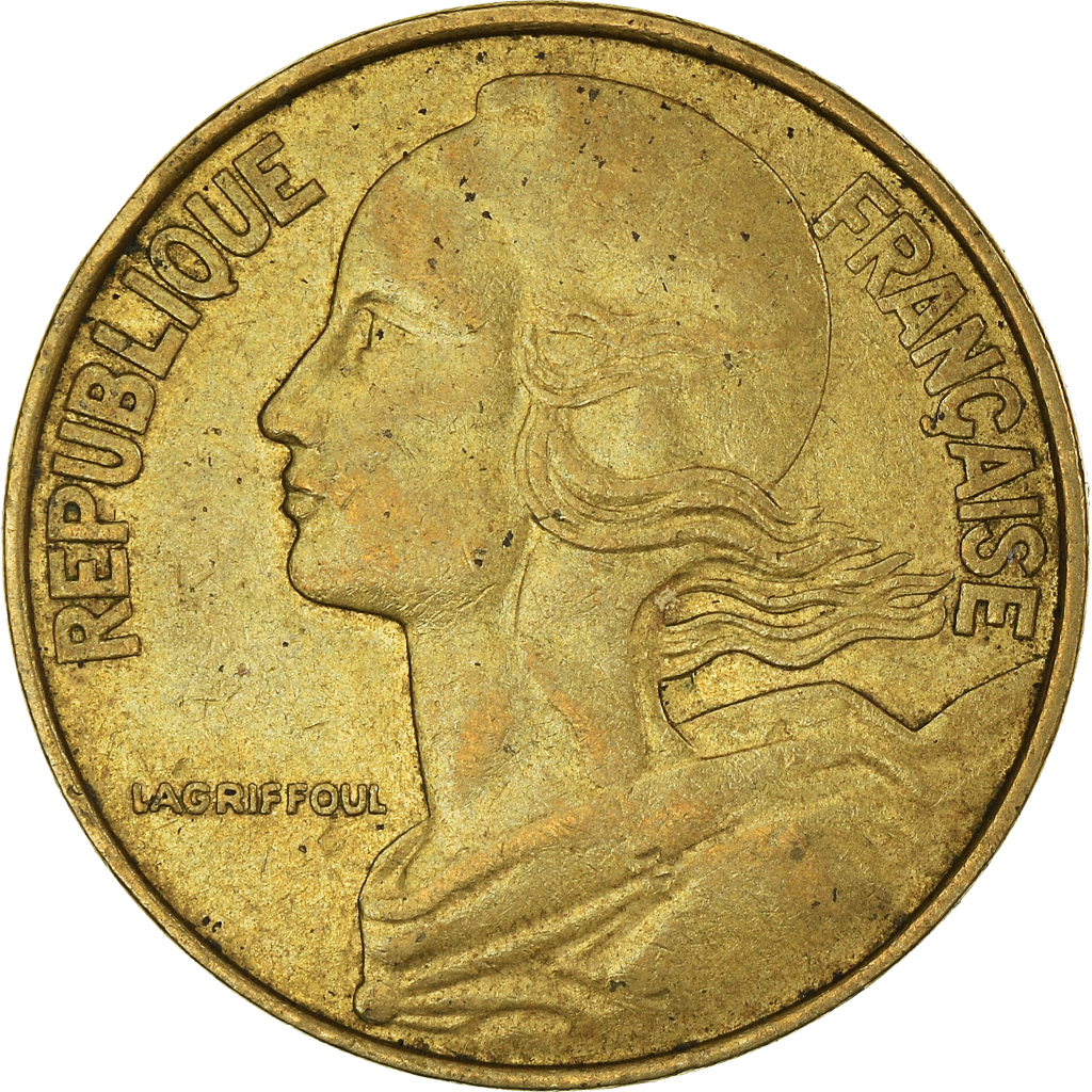 Moneda, Francia, 20 Centimes, 1976