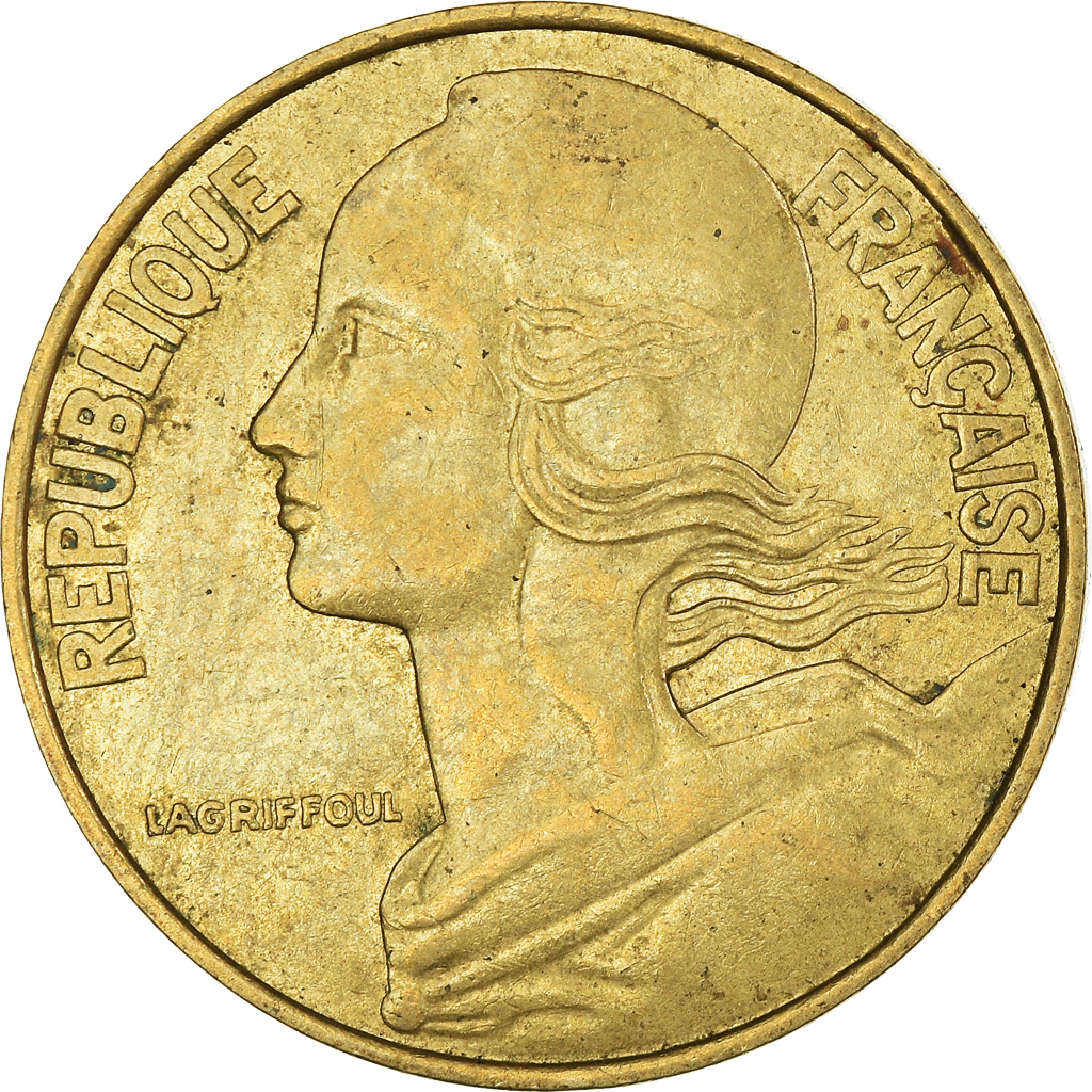 Moneda, Francia, 20 Centimes, 1982