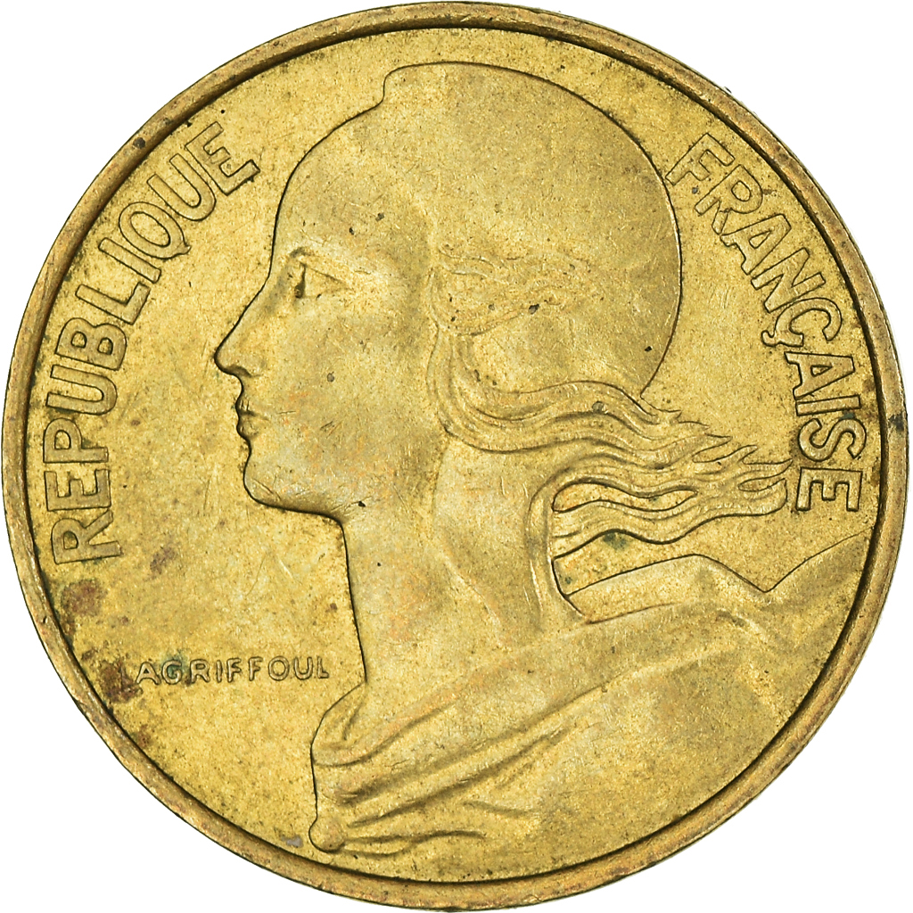 Moneda, Francia, 10 Centimes, 1976