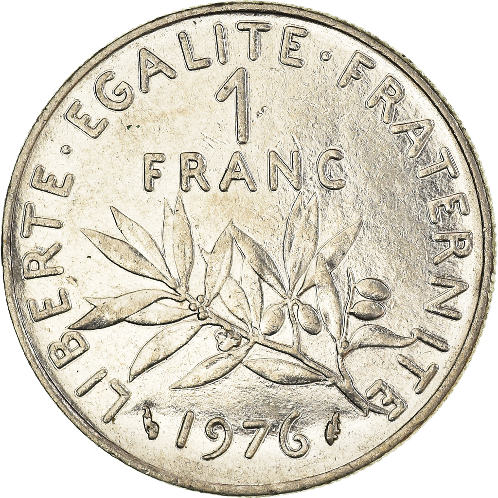 Moneda, Francia, Franc, 1976