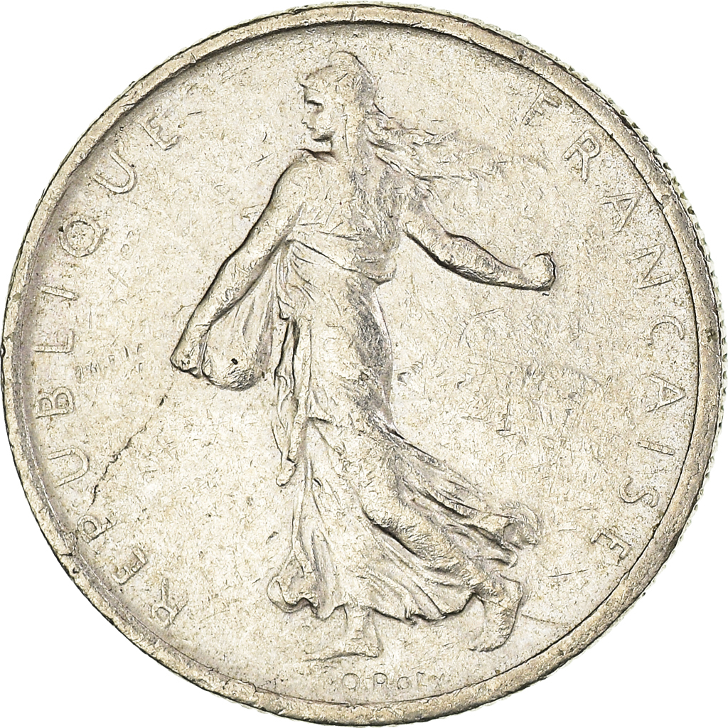 Moneda, Francia, 1/2 Franc, 1965