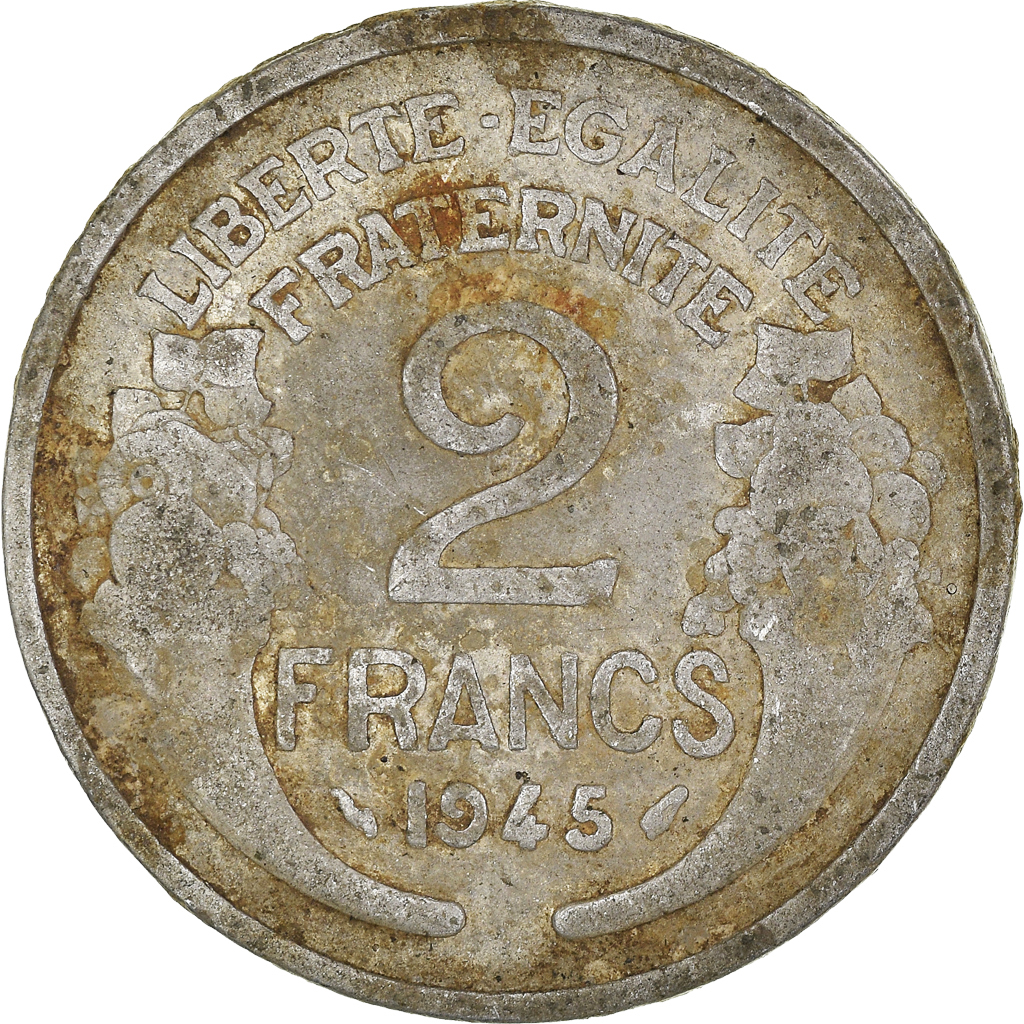 Moneda, Francia, 2 Francs, 1945
