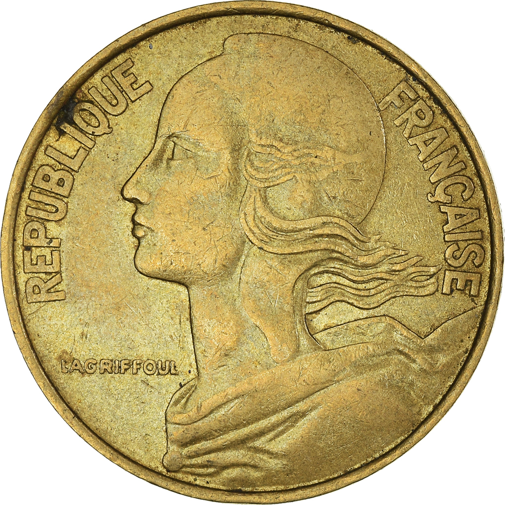 Moneda, Francia, 20 Centimes, 1976