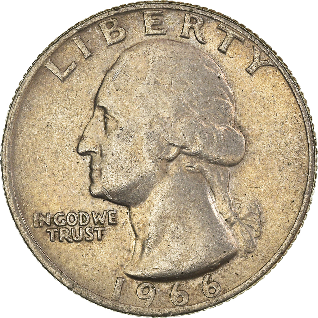 Moneda, Estados Unidos, Quarter, 1966