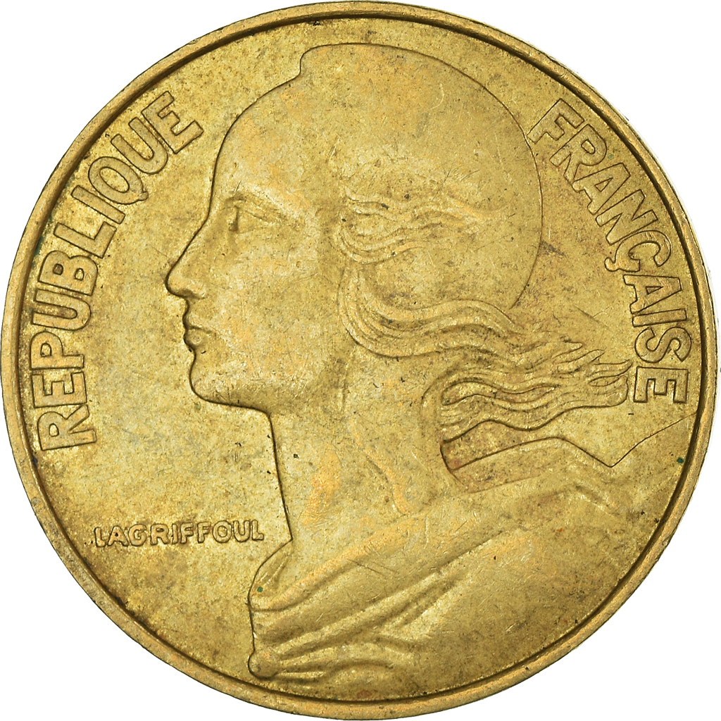 Moneda, Francia, 20 Centimes, 1986