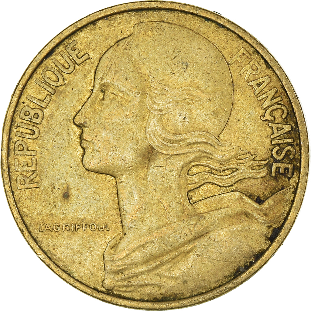 Moneda, Francia, 10 Centimes, 1977