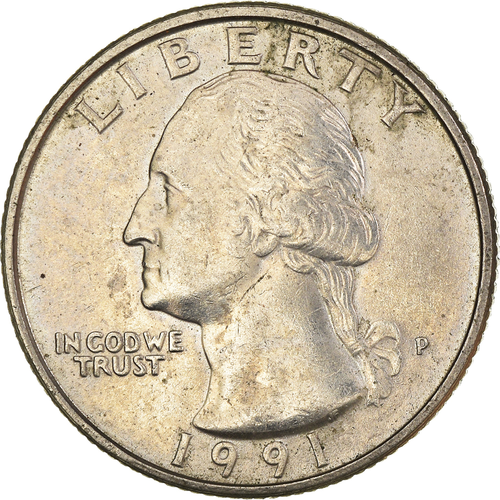 Moneda, Estados Unidos, Quarter, 1991