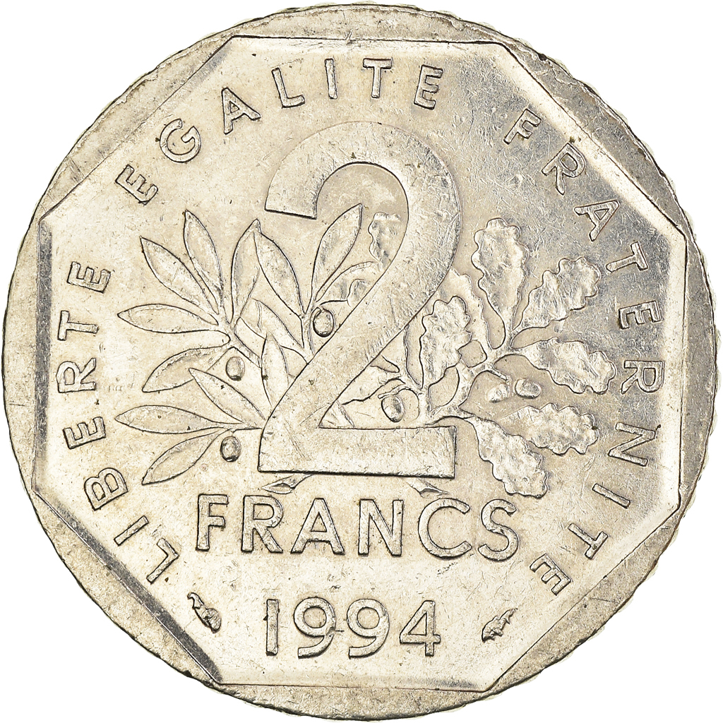 Moneda, Francia, 2 Francs, 1994