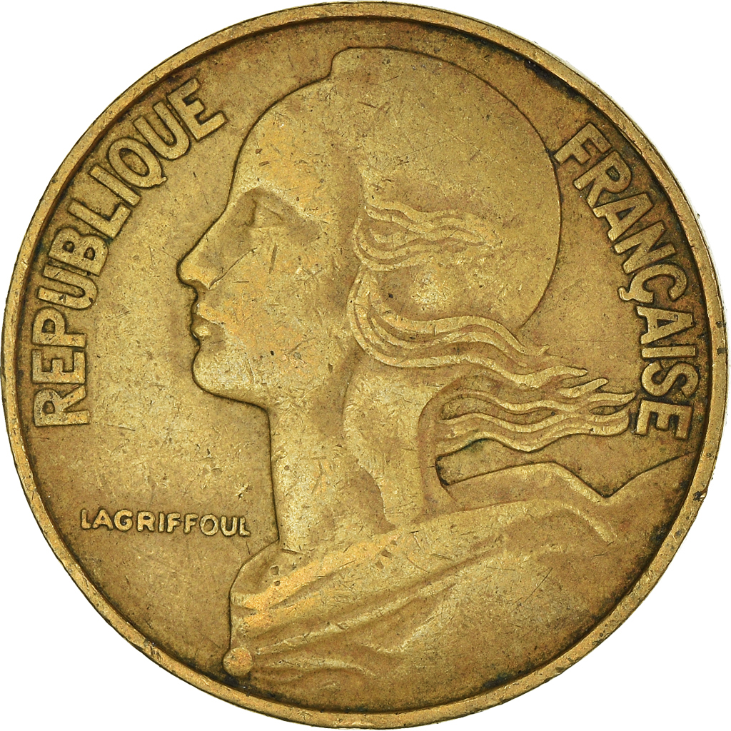 Moneda, Francia, 20 Centimes, 1962