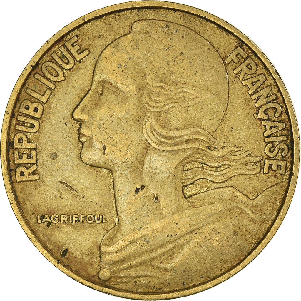 Moneda, Francia, 20 Centimes, 1962