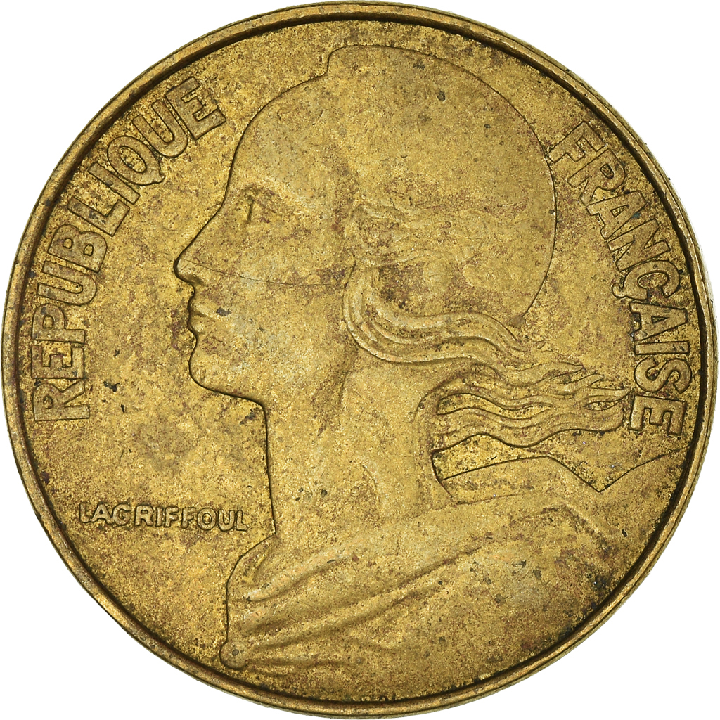 Moneda, Francia, 20 Centimes, 1974