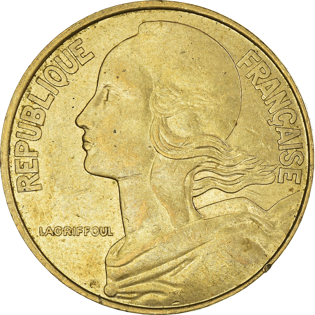 Moneda, Francia, 20 Centimes, 1989