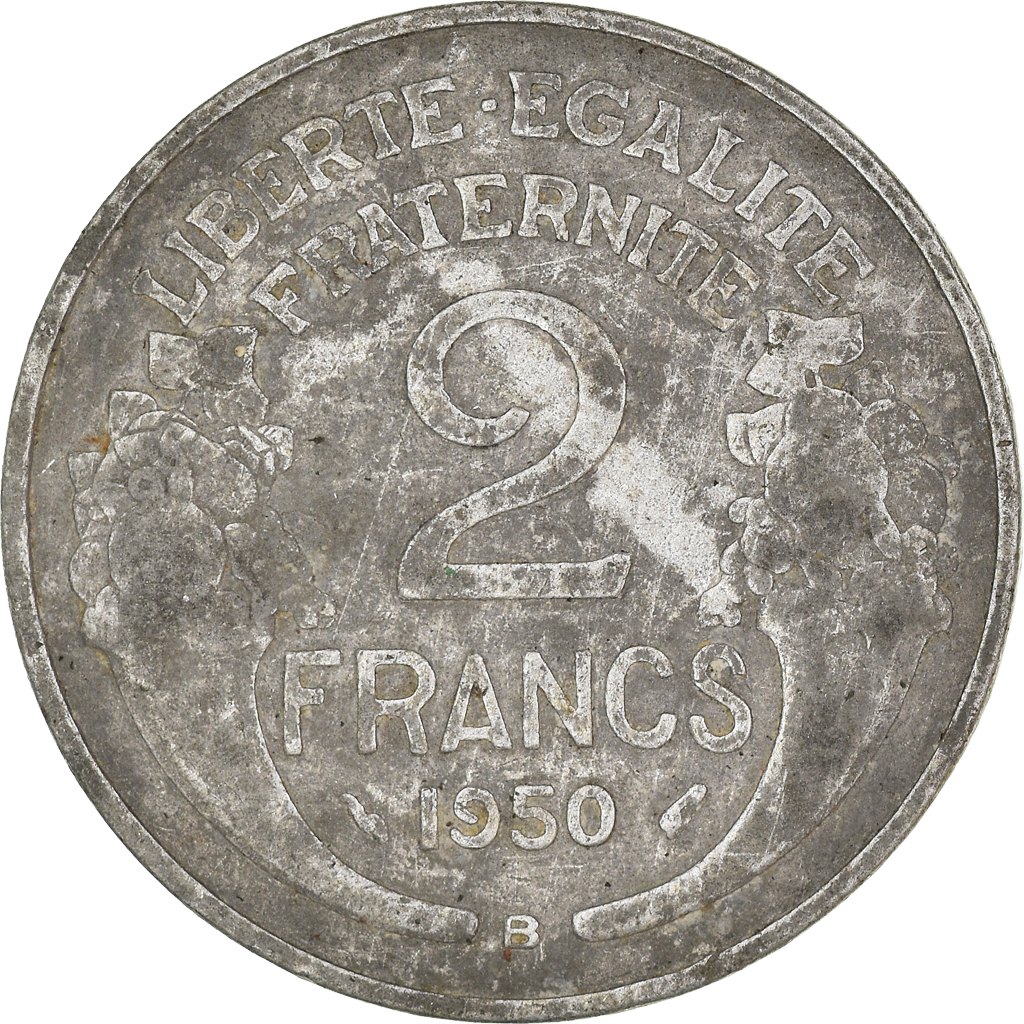 Moneda, Francia, 2 Francs, 1950