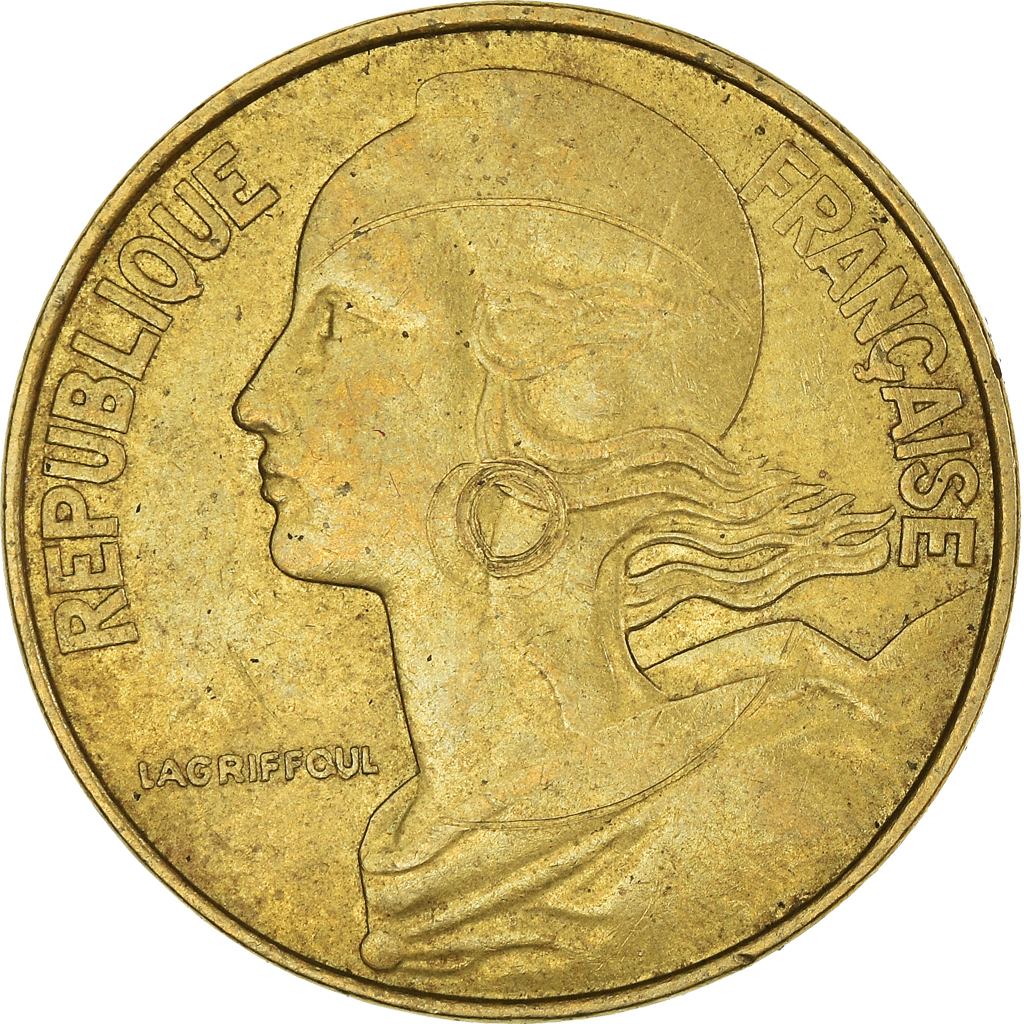 Moneda, Francia, 20 Centimes, 1978