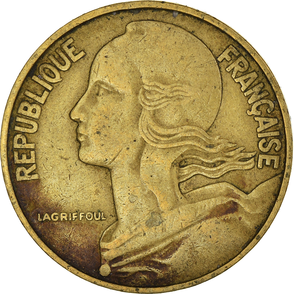 Moneda, Francia, 20 Centimes, 1963