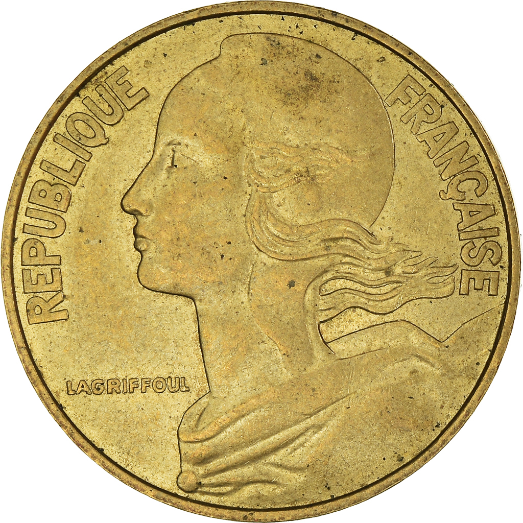 Moneda, Francia, 20 Centimes, 1982