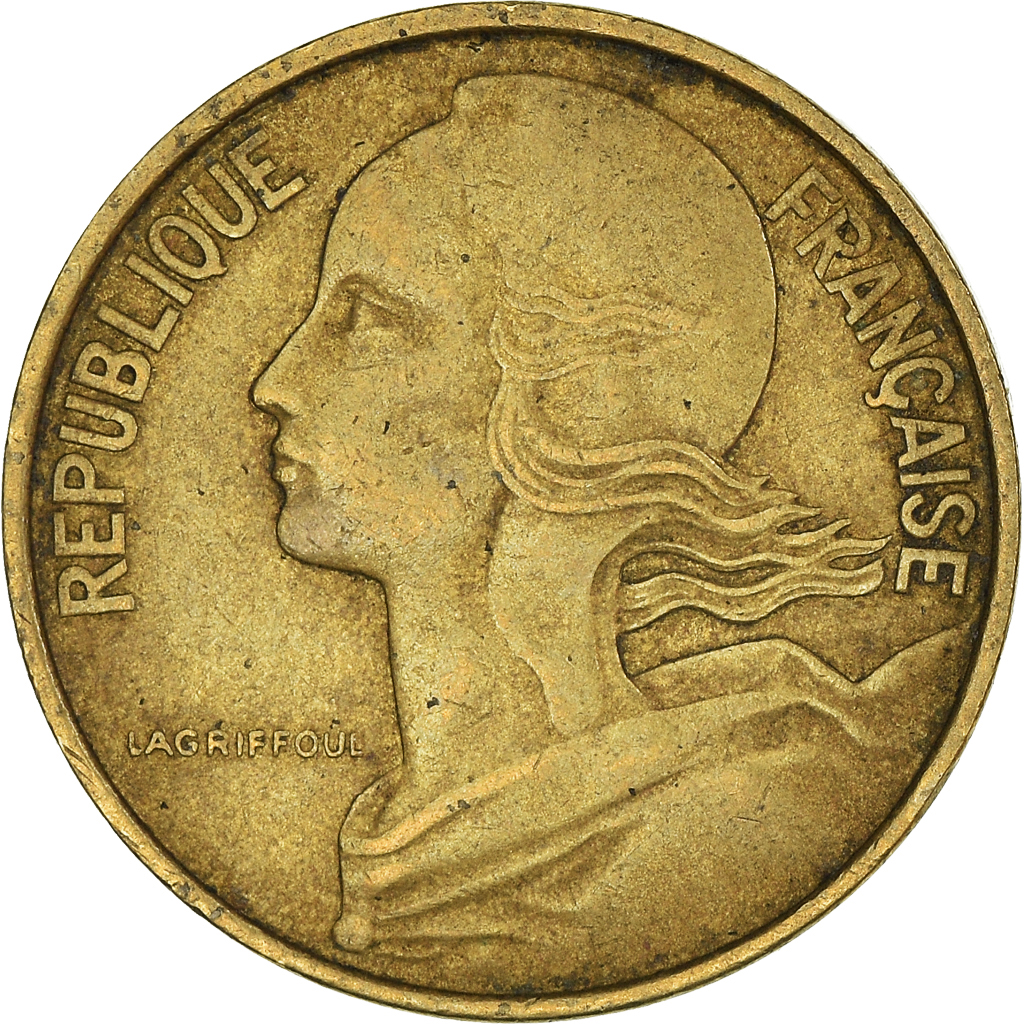 Moneda, Francia, 10 Centimes, 1969