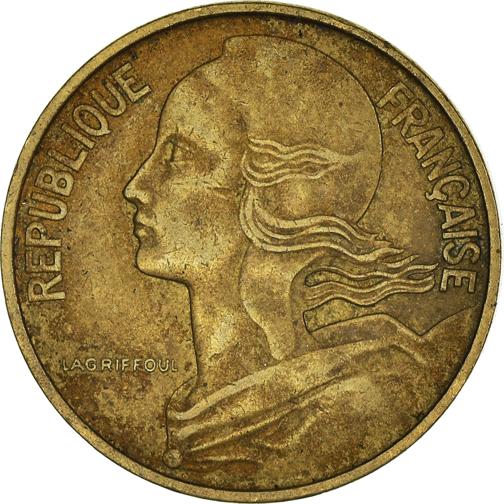 Moneda, Francia, 10 Centimes, 1973