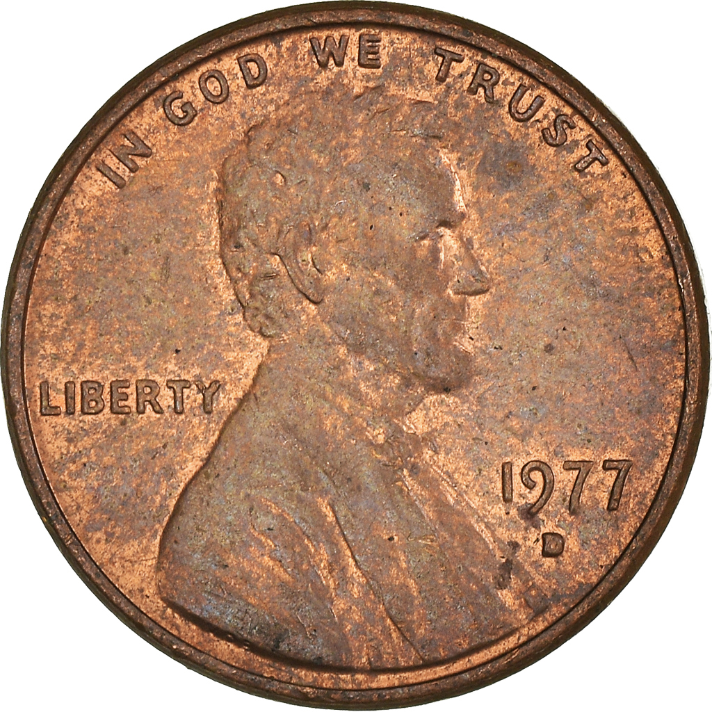 Moneda, Estados Unidos, Cent, 1977