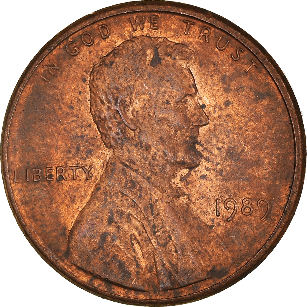 Moneda, Estados Unidos, Cent, 1989