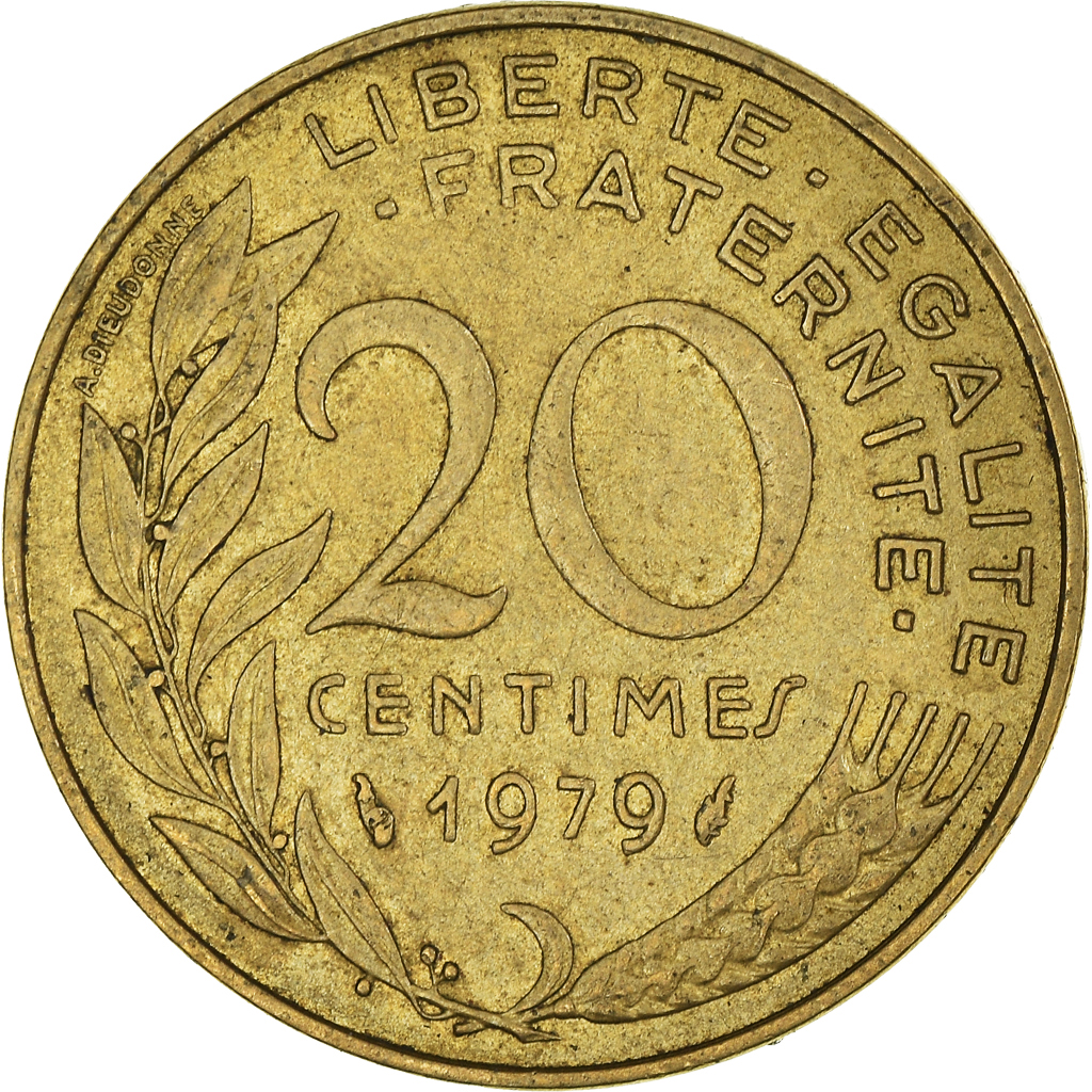 Moneda, Francia, 20 Centimes, 1979