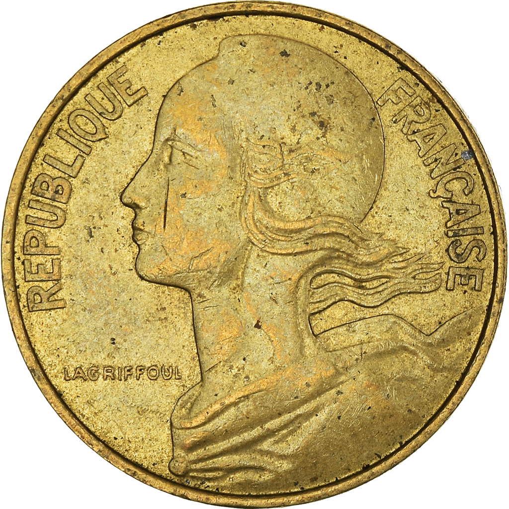 Moneda, Francia, 10 Centimes, 1987