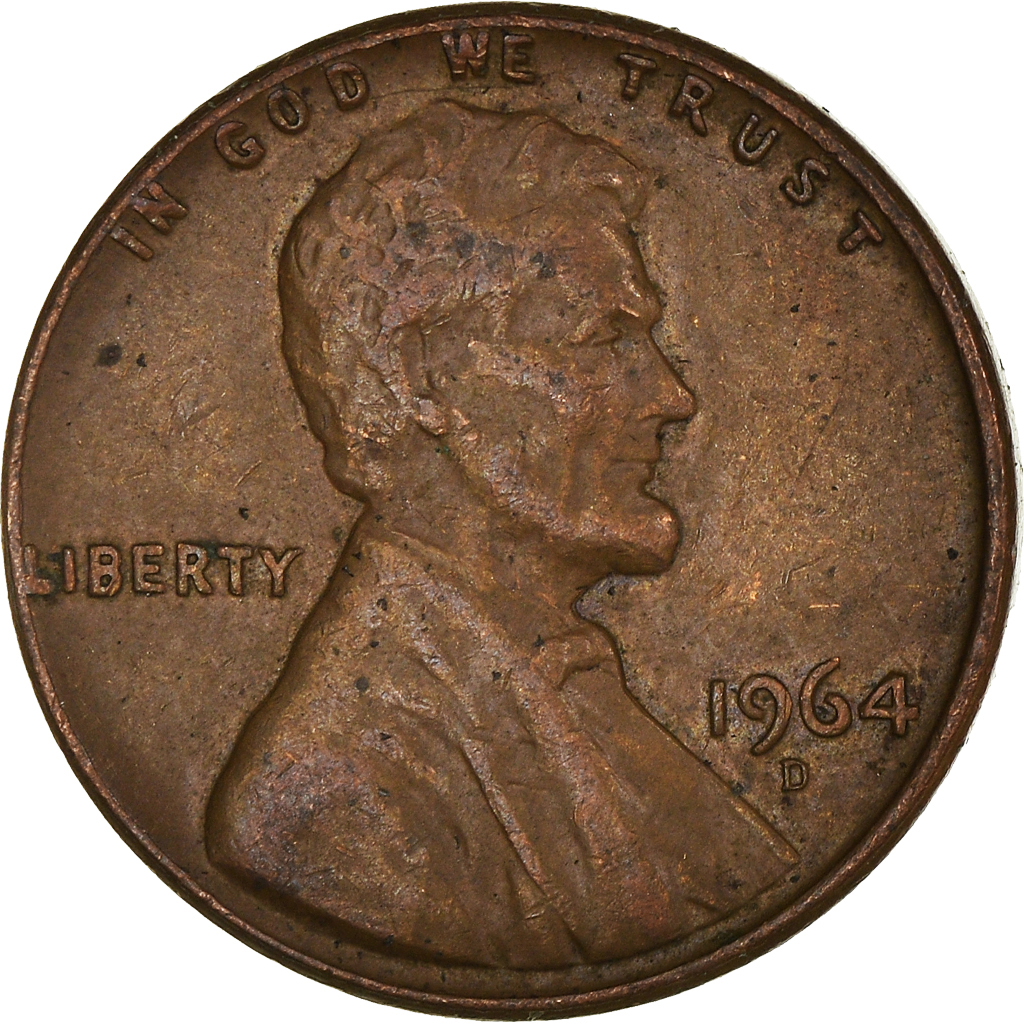 Moneda, Estados Unidos, Cent, 1964
