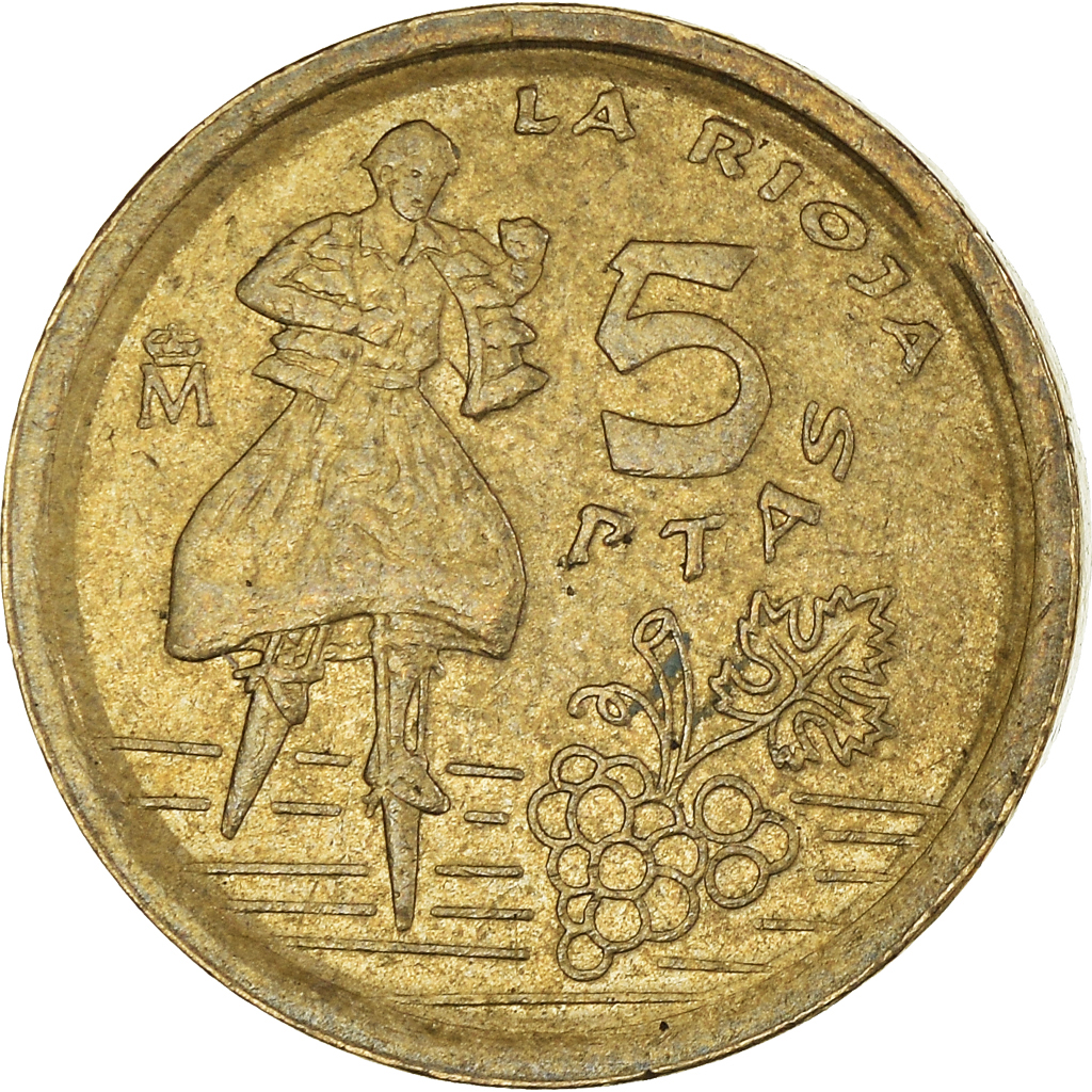 Moneda, España, 5 Pesetas, 1996