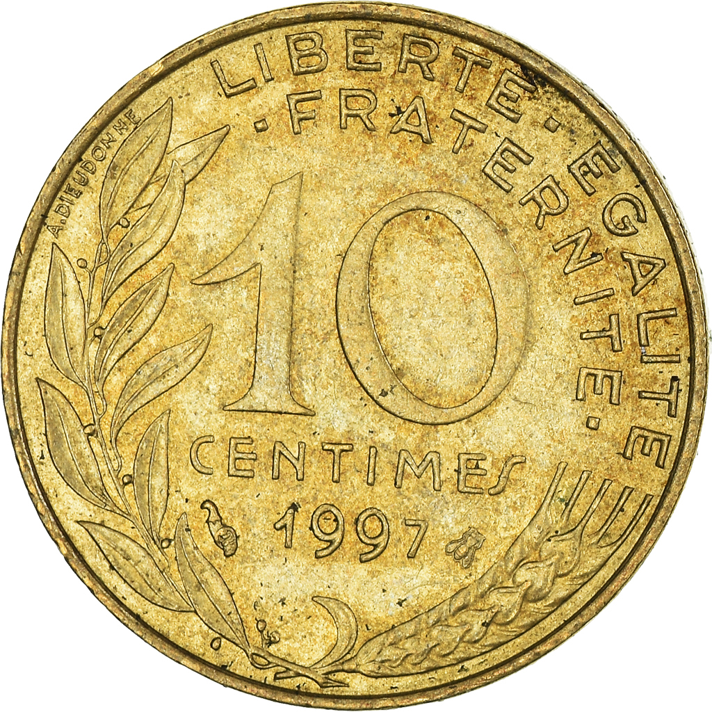 Moneda, Francia, 10 Centimes, 1997