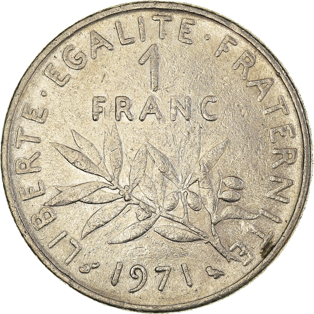 Moneda, Francia, Franc, 1971