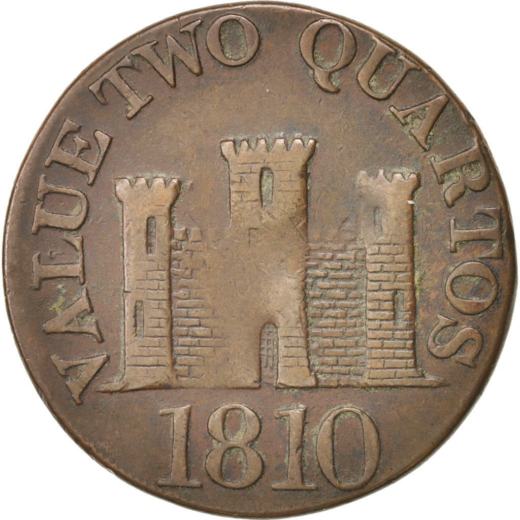 Coin, Gibraltar, 2 Quartos, 1810, , Copper, KM:Tn4.1