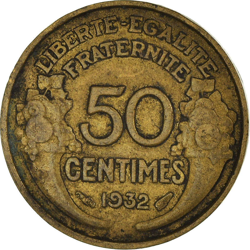 Moneda, Francia, 50 Centimes, 1932