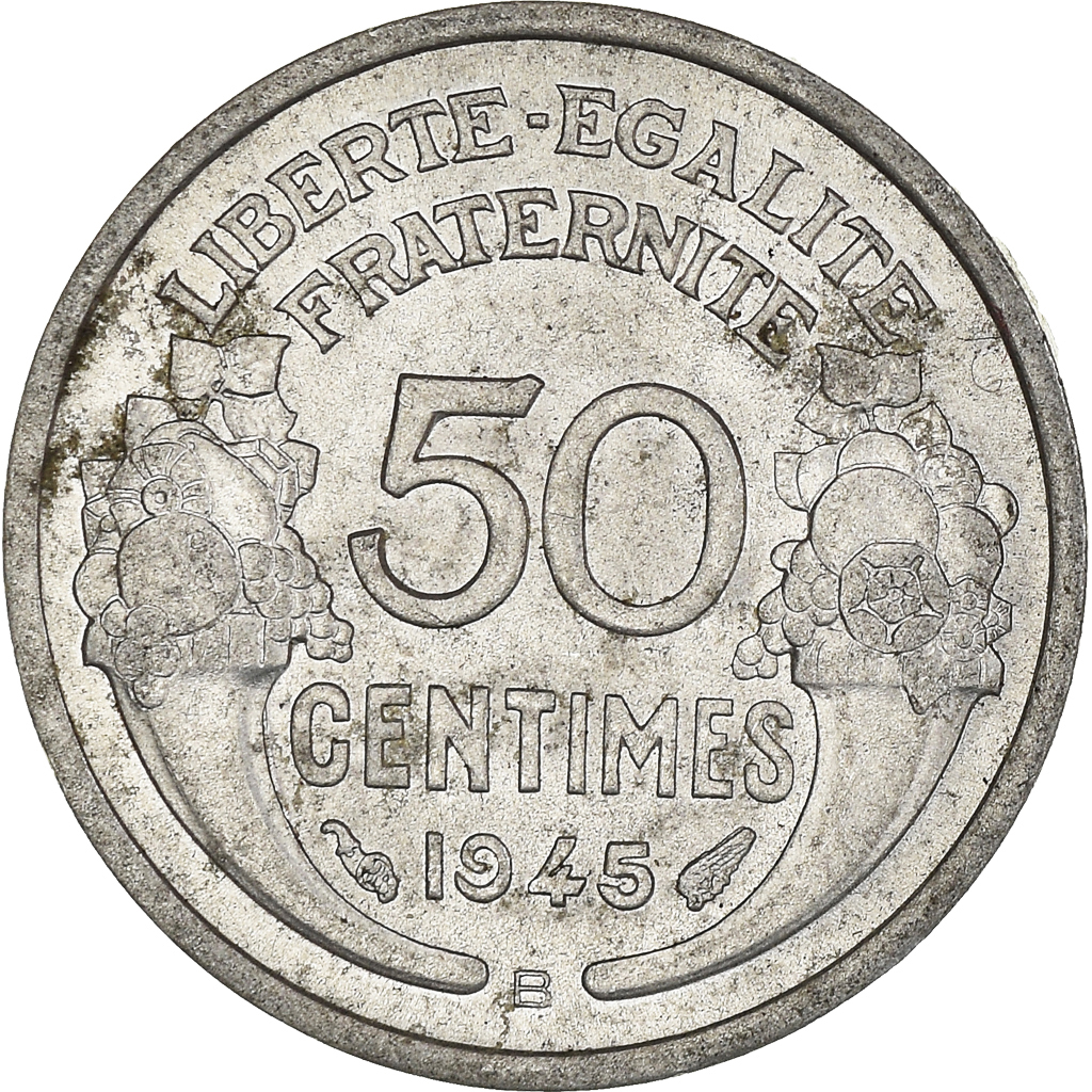 Moneda, Francia, 50 Centimes, 1945