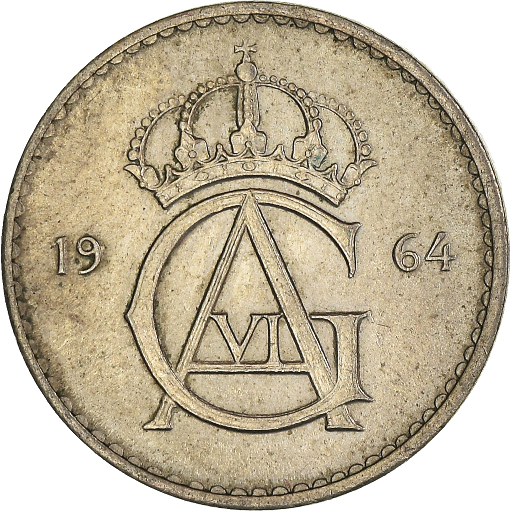 Moneda, Suecia, 10 Öre, 1964