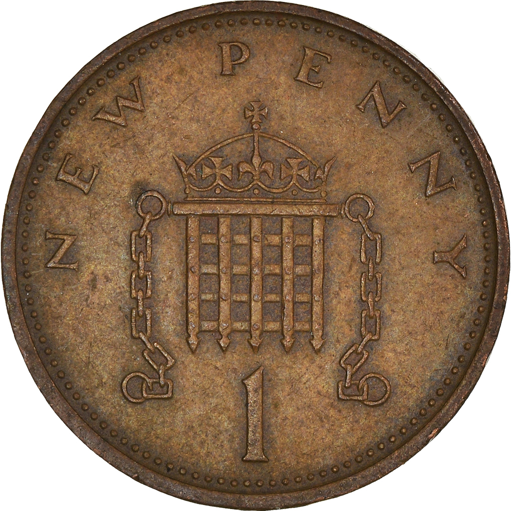 Moneda, Gran Bretaña, New Penny, 1974