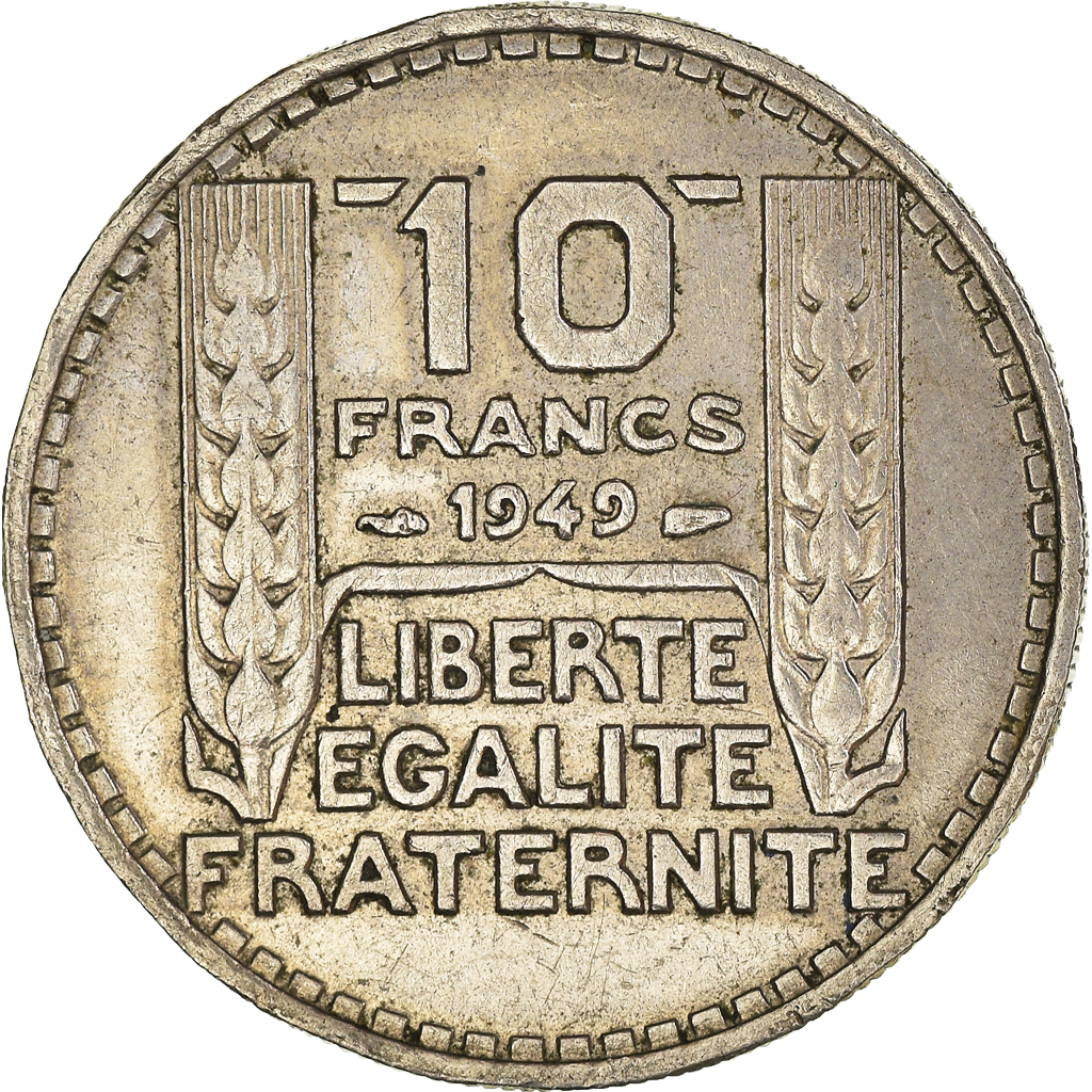Moneda, Francia, 10 Francs, 1949