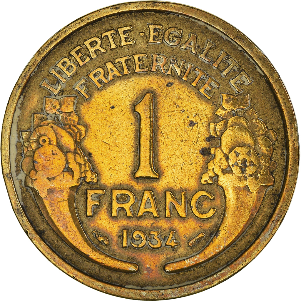 Moneda, Francia, Franc, 1934