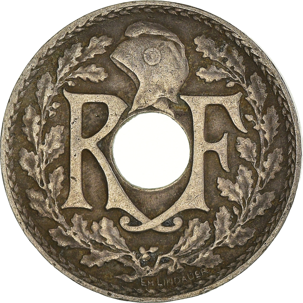 Moneda, Francia, 5 Centimes, 1922