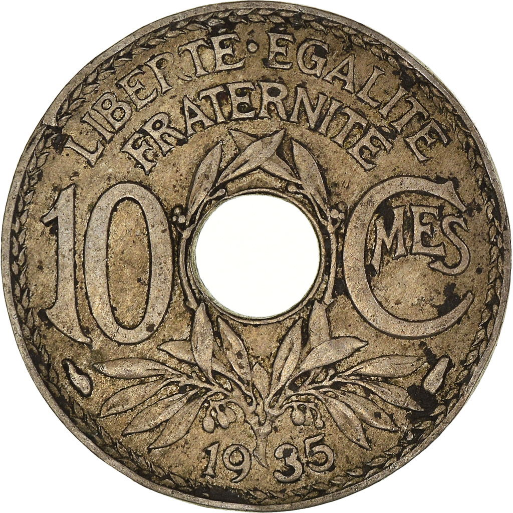 Moneda, Francia, 10 Centimes, 1935