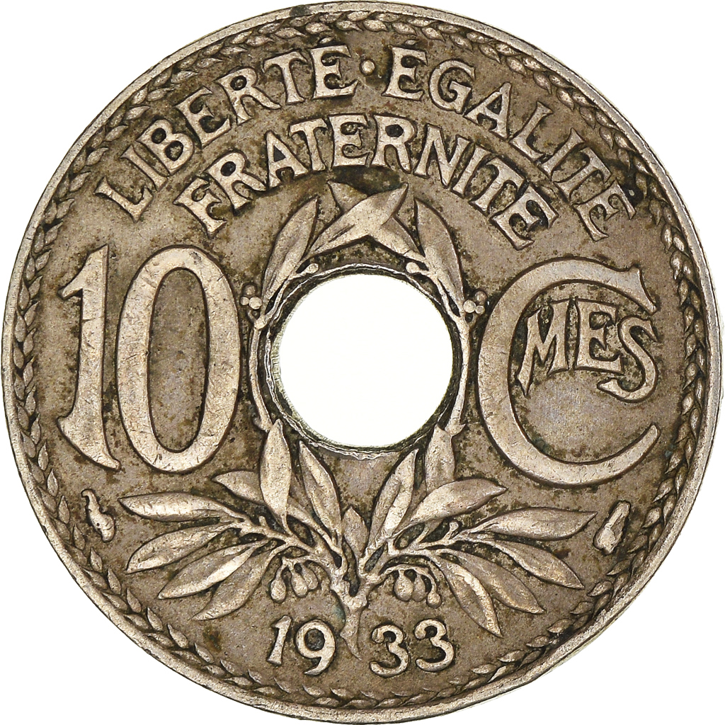 Moneda, Francia, 10 Centimes, 1933
