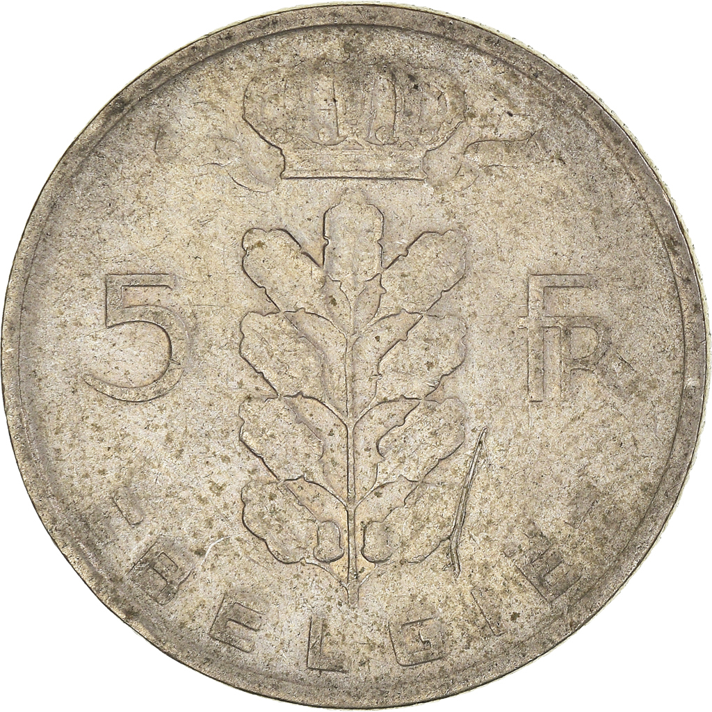 Moneda, Bélgica, 5 Francs, 5 Frank, 1960