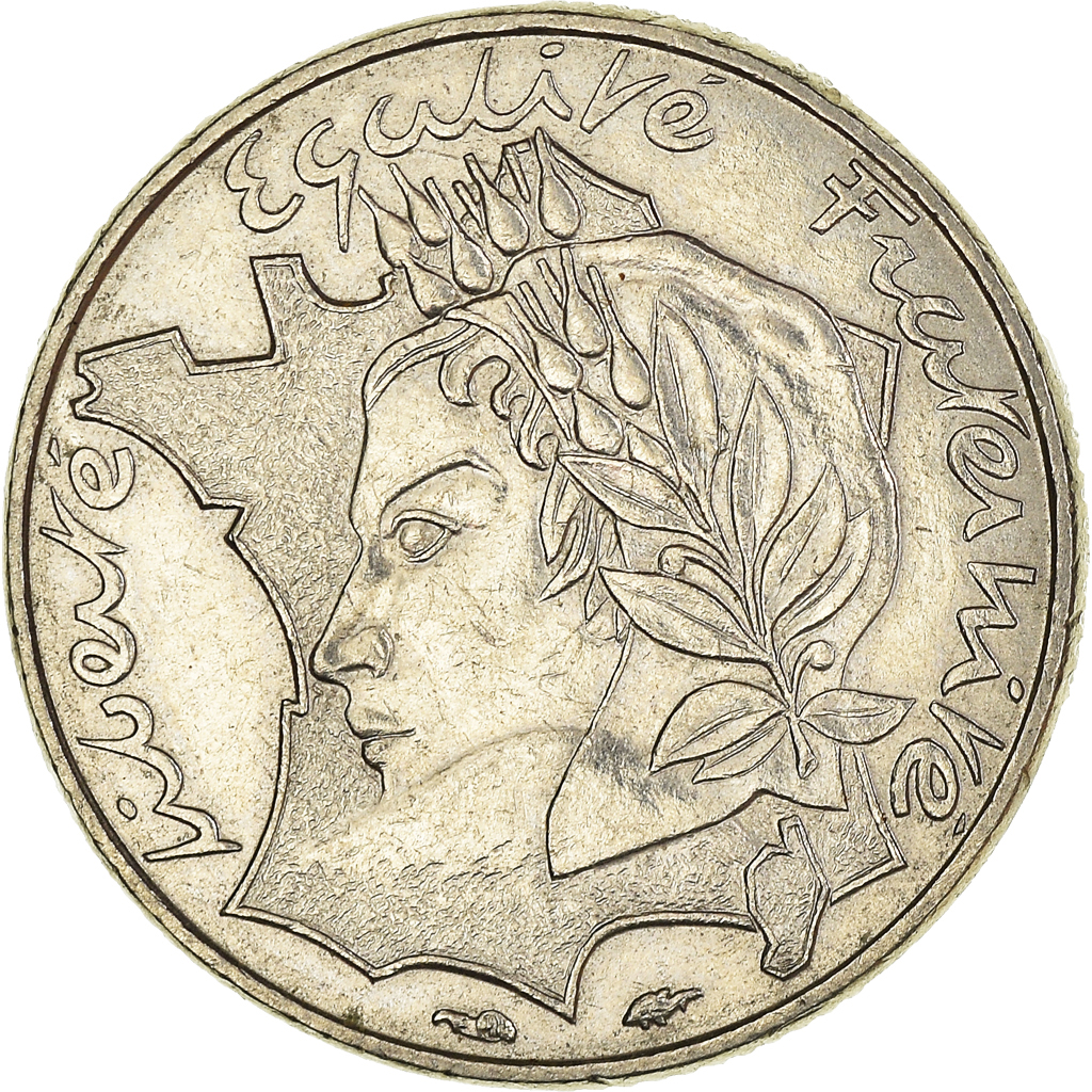 Moneda, Francia, 10 Francs, 1986