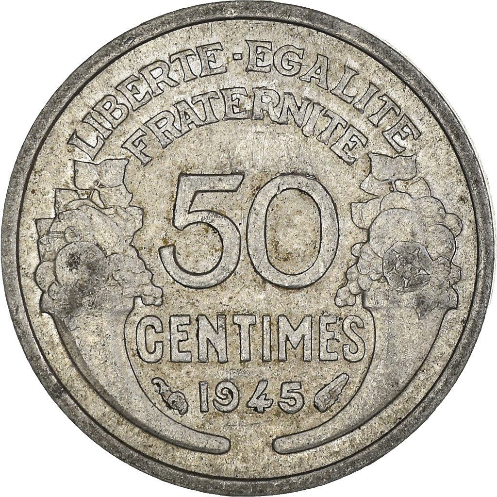 Moneda, Francia, 50 Centimes, 1945