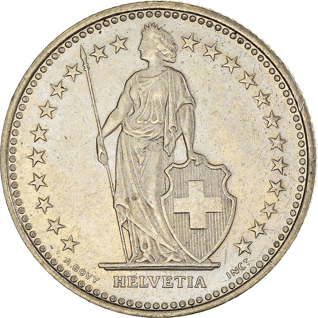 Moneda, Suiza, 1/2 Franc, 1990