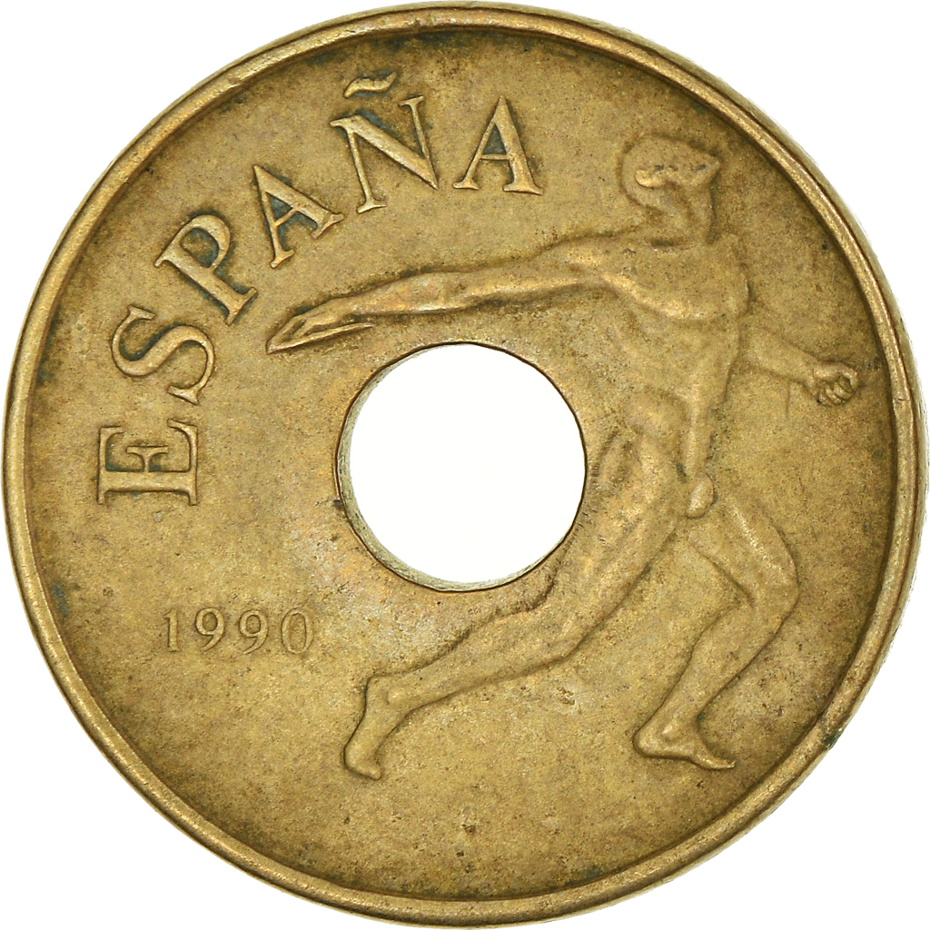 Moneda, España, 25 Pesetas, 1990