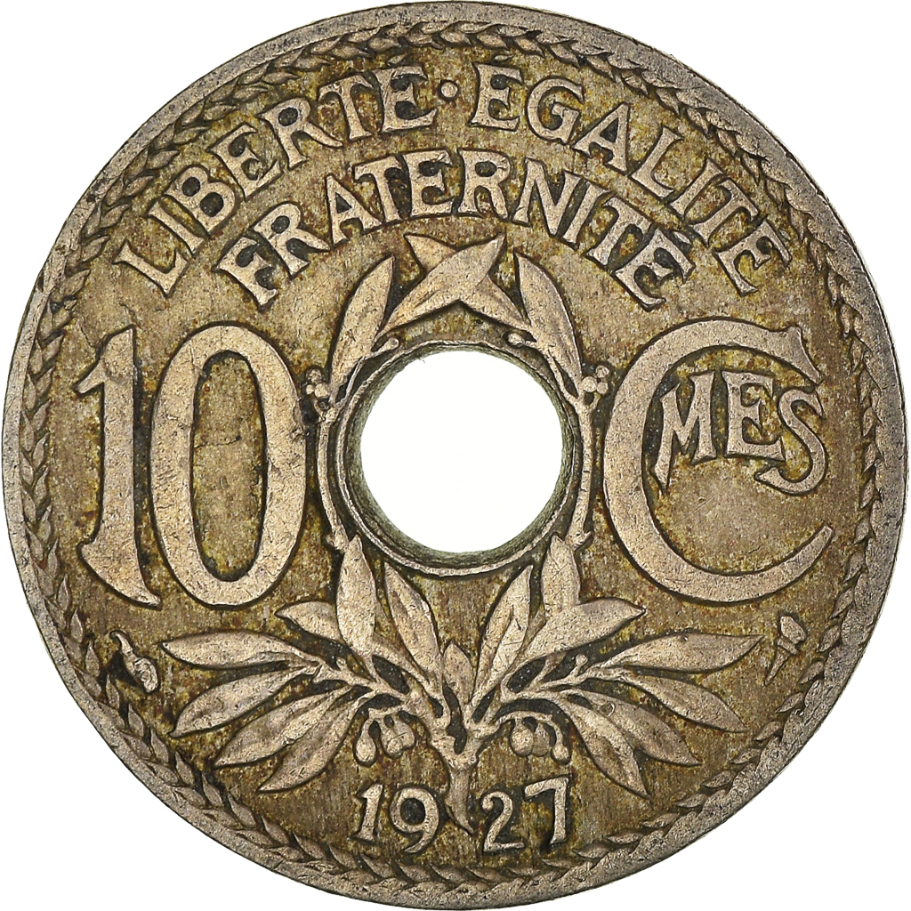 Moneda, Francia, 10 Centimes, 1927