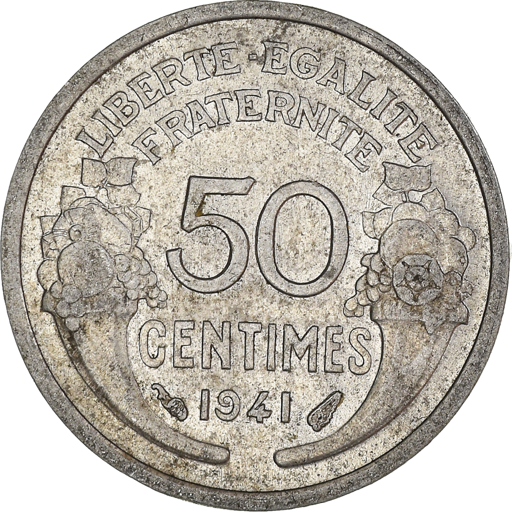 Moneda, Francia, 50 Centimes, 1941