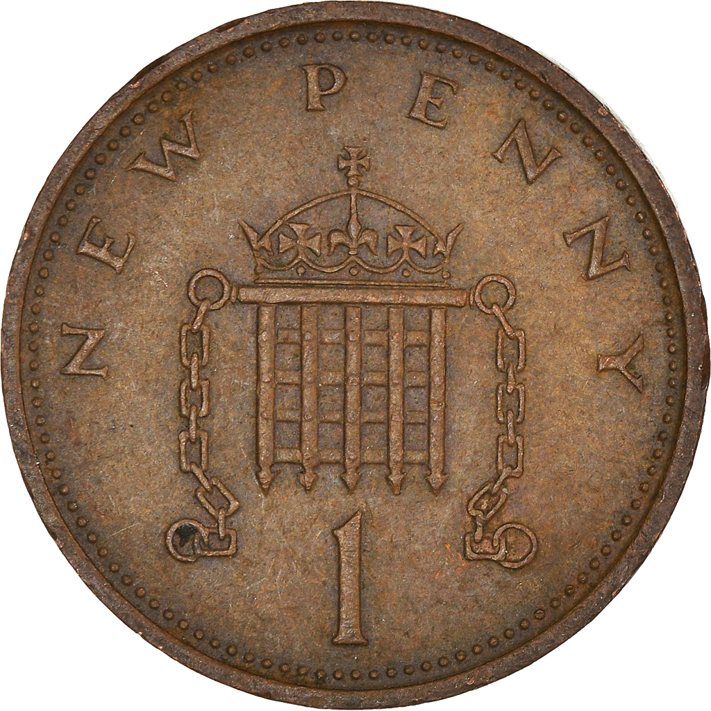 Moneda, Gran Bretaña, New Penny, 1975